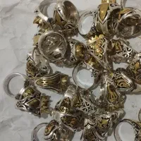 سنگ قیمتی و رکاب خالی نقره همه دستساز عیار 925