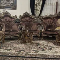مبل ۹ نفره استیل سلطنتی|مبلمان خانگی و میز عسلی|امیدیه, |دیوار