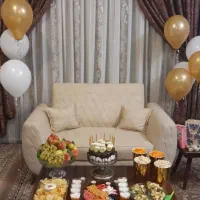 پرده حریر و کتیبه و دوتا کناری