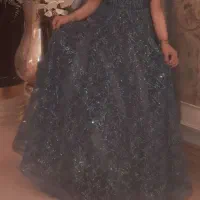 لباس مجلسی آبی وطلایی سایز۴۰|لباس|تهران, شیخ هادی|دیوار