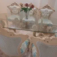 مبلمان ۷ نفره با ناهار خوری ۸ نفره|مبلمان خانگی و میز عسلی|تهران, قاسمآباد|دیوار