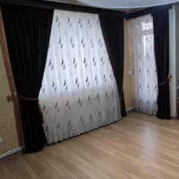 پرده حریر پذیرایی همراه سه عدد دکور