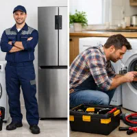 تعمیر انواع ماشین لباسشویی و یخچال و سرویس کولر