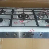 گاز رومیزی تمام استیل ۵ شعله روکار