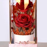 *باکس گل مصنوعی کوچک۱۵cm×۳۲cmرنگ بندی متنوع*