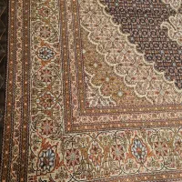 فرش دستبافت سرمه ایی رنگ ۱۲ متر ۳در۴ چهل رج ماهی|فرش|ارومیه, |دیوار