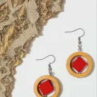 انگشتر وگوشواره چوبی دست ساز|زیورآلات و اکسسوری|شاهین‌شهر, طالقانی|دیوار