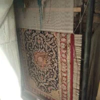 فرش ابریشم نیمه کاره