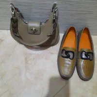 کیف و کفش ست چرم اصل|کیف، کفش، کمربند|گرگان, |دیوار