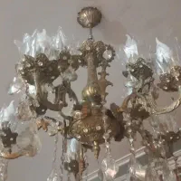 یه عدد لوستر سقفی ودو عدد لوستر دیواری برنزی