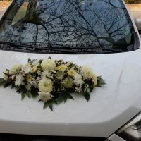 ماشین عروس دسته گل دیزاین سفره عقد