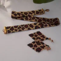 ست های طلایی و پلنگی با منجوق میوکی ژاپن