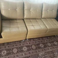 ملبمان چرم رنگ نود نسکافه ای|مبلمان خانگی و میز عسلی|قم, میرزائیه|دیوار