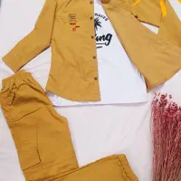 ست سه تکه کتان پسرانه