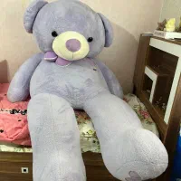 خرس تدی رنگ بنفش یاسی ۲ متر