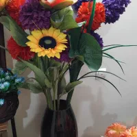 گل و گلدان پایه دار و گلدان فرفوژه