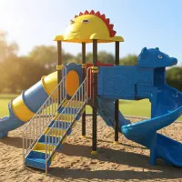 پارک اختصاصی در ویلای شما تاب، سرسره و سازه ترکیبی