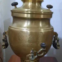 سماور زغالی برنجی ۸لیتری