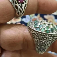 دوتا انگشتر هفت گنج زیبا قدیمی|جواهرات|زاهدان, |دیوار