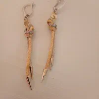 گوشواره. طلا سفید.