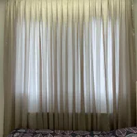 پرده حریر طوسی