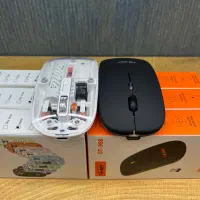 موس لپتا‌پ بلوتوثی شارژی RGB مدل شیشه ای و ساده