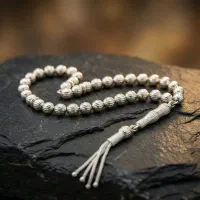 تسبیح نقره کد ۱۶۶۹ (گالری نقره سینا)