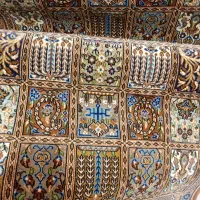 فرش کناره قم نقشه خشتی و دایره تبریز ۵۰ رج|فرش|تهران, فدک|دیوار