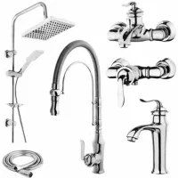 ست شیرالات بامبو سنگین با ظرفشویی فنری