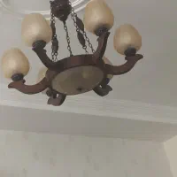 لوستر اسکلت چوبی رنگ فابریک