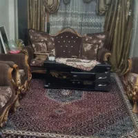 مبل استیل 9 نفره با میز عسلی