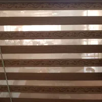 پرده زبرا ترکیه ابعاد ۱۶۷ × ۱۶۵ کرم قهوه ای|پرده، رانر، رومیزی|تهران, هروی|دیوار