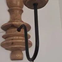 لوستر مهره ای چوب و فلز شیک|لوستر و چراغ آویز|ملایر, |دیوار