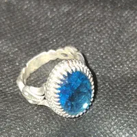 انگشتر نقره توپاز سوئیسی