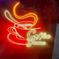 تابلو نمایشگر مخصوص گیم نت و کافه|ریسه و چراغ تزئینی|ساوه, |دیوار