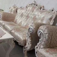 مبل ۷نفره سلطنتی سالم درحدنورنگ شیری باجلو مبلی|مبلمان خانگی و میز عسلی|کرمانشاه, |دیوار