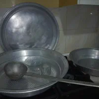 آبکش و سینی های بزرگ روحی