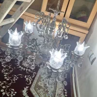 فروش لوستر ۵ شعله همراه با لامپ های شمعی|لوستر و چراغ آویز|بیرجند, |دیوار