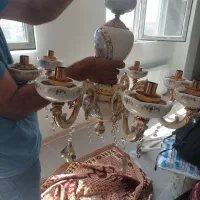 لوستر تمام برنج هشت شاخه