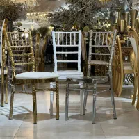 صندلی فلزی تالاری/باغ تالاری/رستورانی مدل راستین