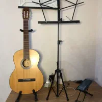 گیتارکورت +کیف+۳پایه +زیر پایی گیتار و۲عدفتر نت|گیتار، بیس، امپلیفایر|تهران, شهران جنوبی|دیوار