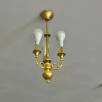 ۴عدد لوستر طلایی|لوستر و چراغ آویز|تبریز, |دیوار