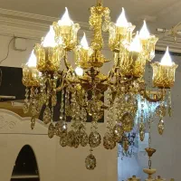 لوستر 12 شعله تمام برنز.  اقساط بلندمدت