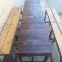 میز و نیمکت کافه قهوه فروشی فست فود مغازه|میز و صندلی غذاخوری|شاهین‌شهر, نبوت|دیوار