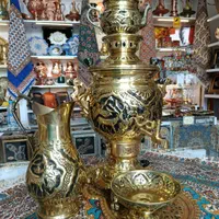 سماور برنجی گازی سفارشی طاووس و غزال ۸ لیتری نانو|سماور، چای‌ساز، قهوه‌ساز|مشهد, چهارباغ|دیوار