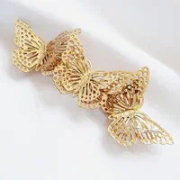 گیره مو پروانه طلایی، زیبایی پرواز پروانه بر موها