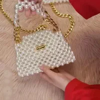 کیف عروس مرواریدی ترند|کیف، کفش، کمربند|سلماس, |دیوار