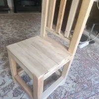 صندلی چوبی بدون رنگ