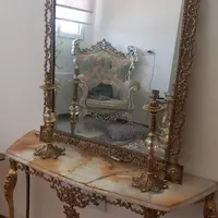 آینه وکنسول وشمدانی برنجی