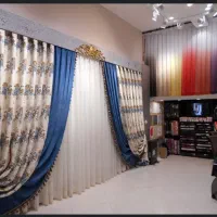 پرده حریر ترک با والن مخمل